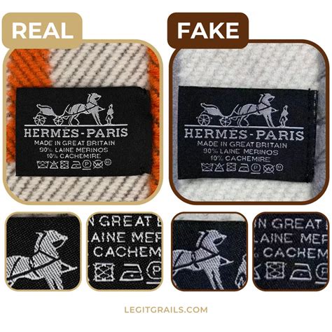 how to spot a fake hermes blanket